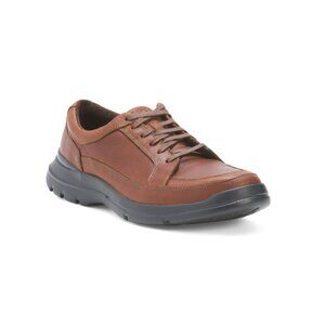 ROCKPORT Brown Men's Wide Leather Junction Point Casual Oxfords